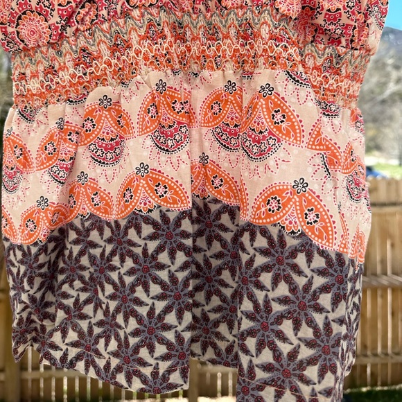 Luv Stori Embroidered Halter Racerback Tank Top Blouse Boho Concert Large - Picture 4 of 11